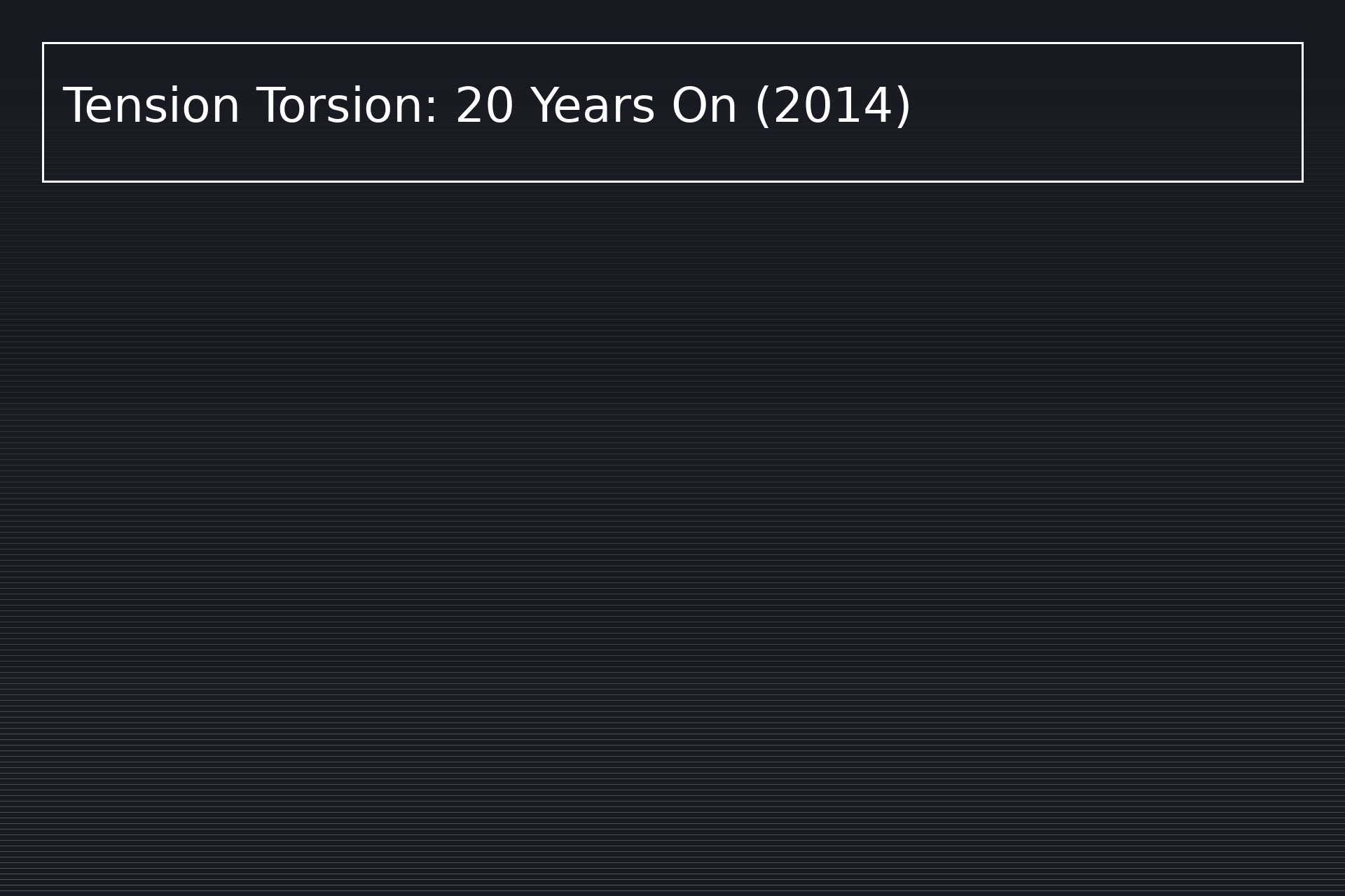Tension Torsion: 20 Years On (2014)